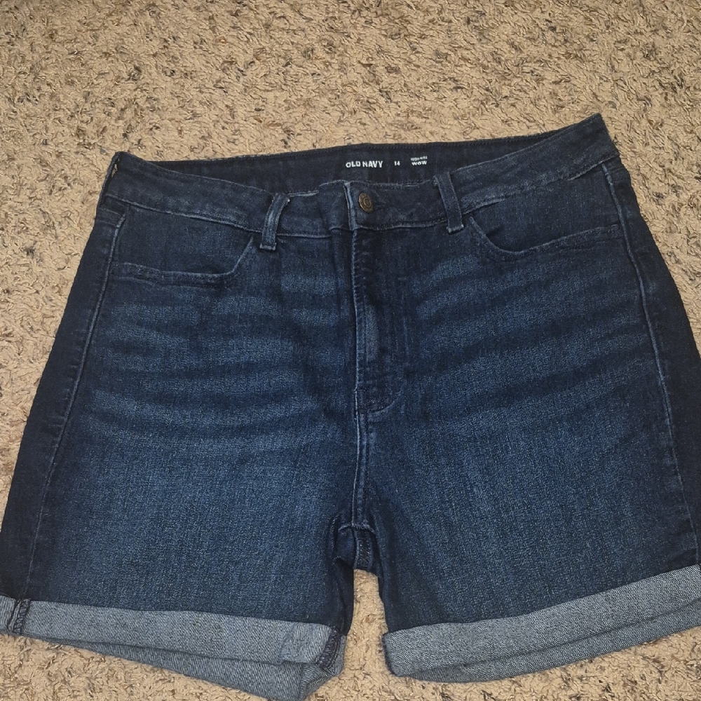 Old Navy Women's Deep Indigo Jean Shorts Size 14
